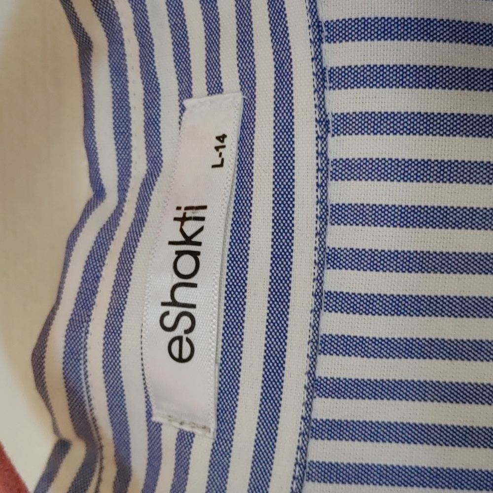 Eshakti Blue Stripe Shirtdress - Picture 2 of 4
